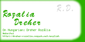 rozalia dreher business card
